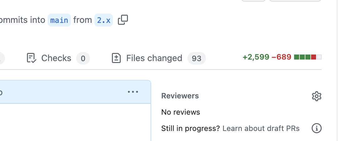 pull request version 2.x